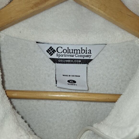White Columbia fleece zip up jacket - Picture 3 of 4